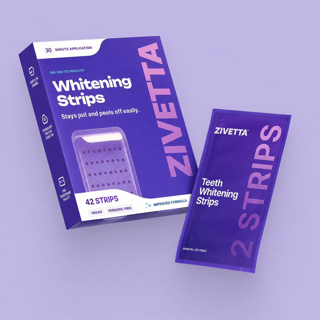 Zivetta Purple Whitening Strips
